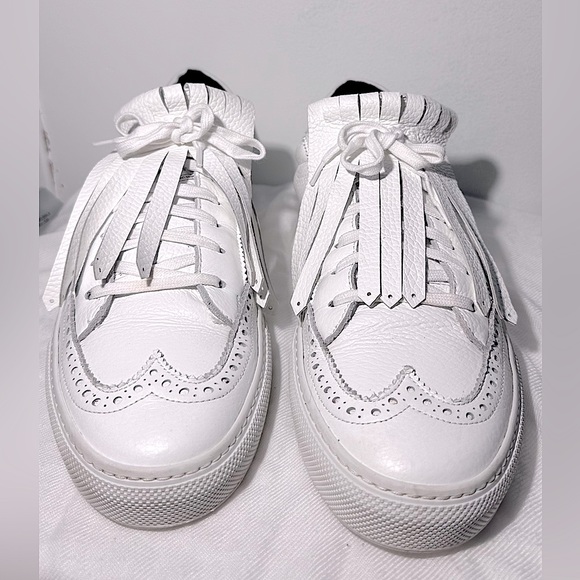 MENS P448 "Sohoer" calf leather low-top sneakers - Picture 2 of 16